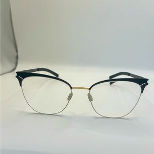 Mykita Decades Bessy Eyeglasses - Black (167) with Gold Nose bridge. Pre-owned
